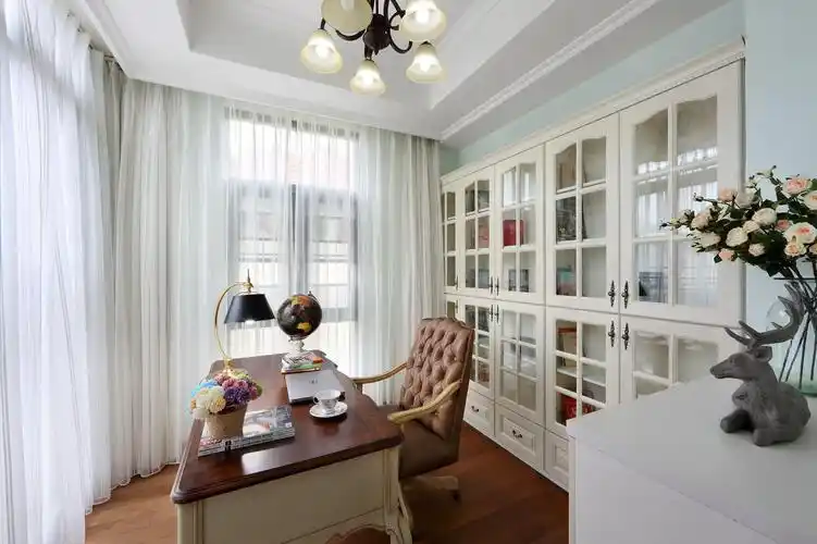 美式别墅装修书房参考图