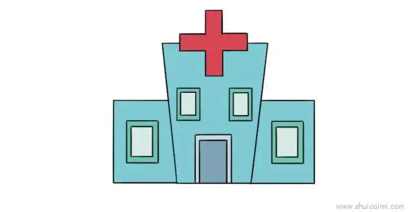 医院儿童画怎么画 医院简笔画图片大全
