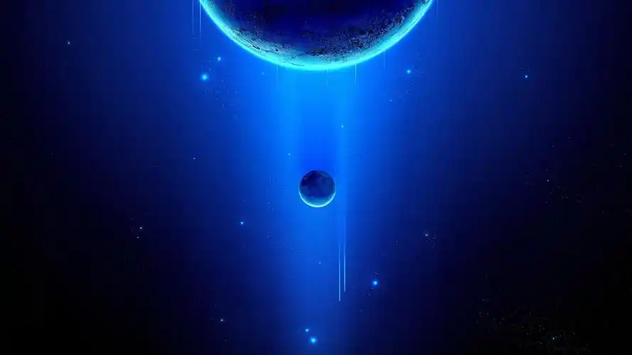 蓝色梦幻星空桌面壁纸