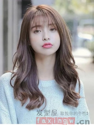 韩式齐刘海女生发型修颜显嫩就选它