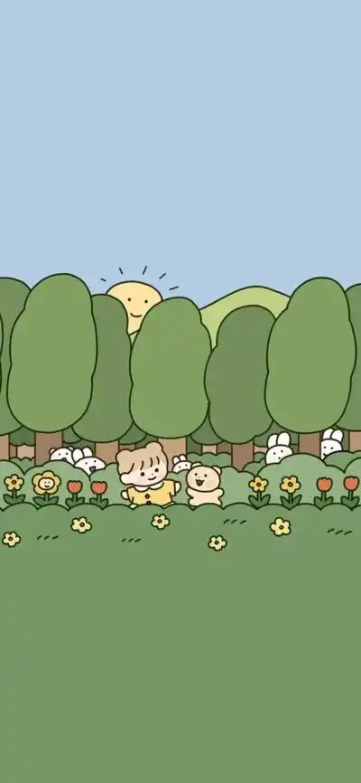 ins风可爱绿色壁纸