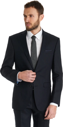 黑色半身西装剪影图片