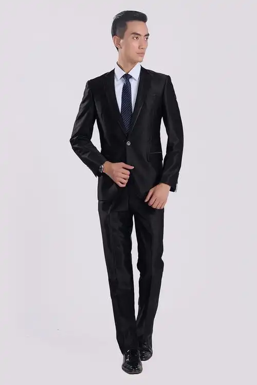 2016新款男士商务正装 韩版 修身一粒扣休闲上班西服-伞产业网