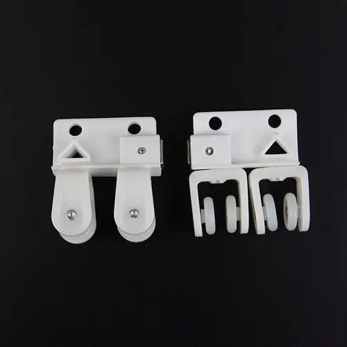 厂家批发家装窗帘轨道配件 金属耐用大弯磁碰 不锈钢静音滑轮批发