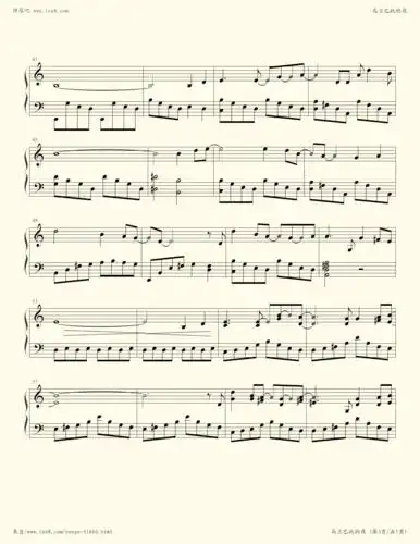 钢琴谱 - 乌兰巴托的夜