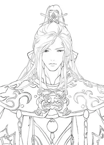 动漫素描画图片铅笔画男生