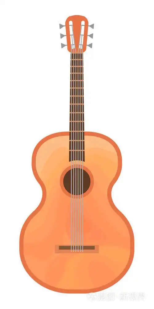 矢量图的孤立的白色背景上的一把吉他插画-正版商用图片0n9o1k-摄图新