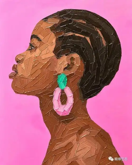 创艺者被刀刷扫过的容颜抽象艺术家elenagual与她的女性肖像