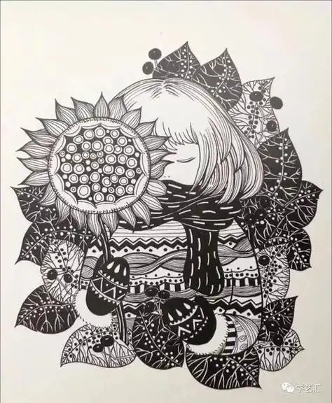 线描画中的黑白灰什么是画面中最深的地方