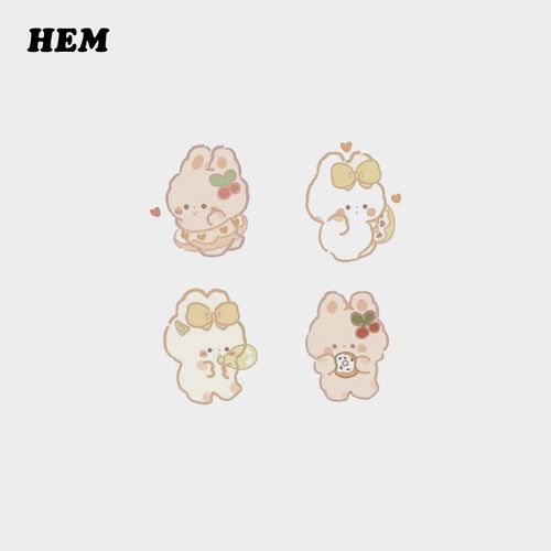 软萌兔子可爱卡通纹身贴防水持久儿童小清新个性小图案迷你贴纸