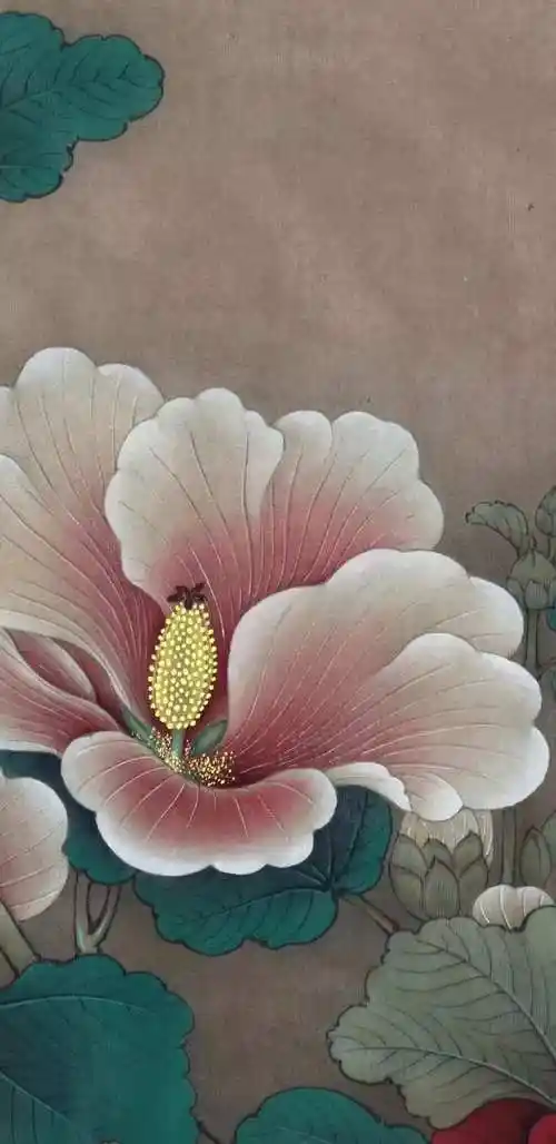 工笔画入门教程:李晓明工笔《临宋蜀葵图》绘制步骤