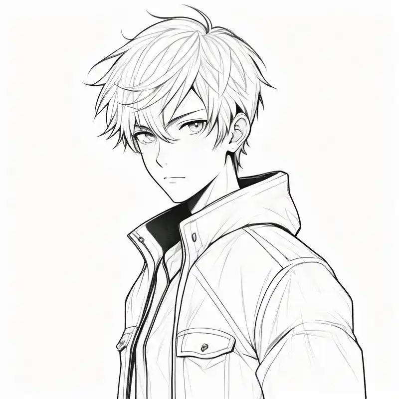黑白线稿男生头像,谁用谁帅系列!做头像真的很好看!