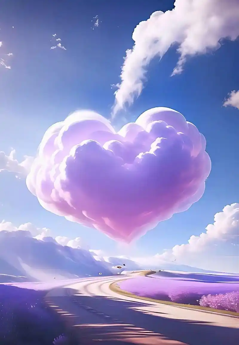 爱心紫色云朵.萱衣草云朵#治愈系 #唯美意境 @dou 小助 - 抖音