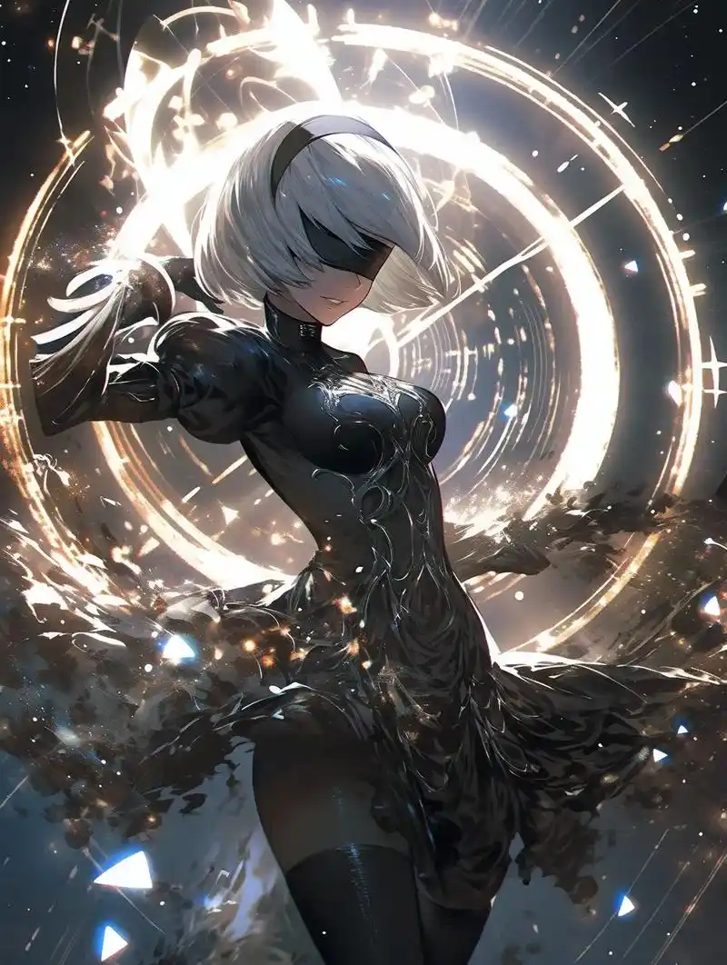 尼尔:机械纪元第一弹|aigc.漩涡星系yorha no.2 - 抖音