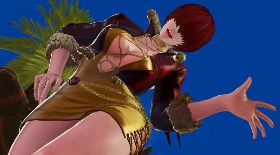 《拳皇15》夏尔米红色皮衣金色短裙形象mod