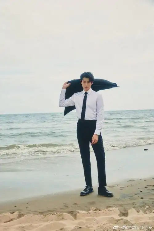 魏大勋海边九宫格##魏大勋金丝眼镜黑西装