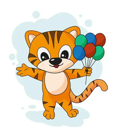 可爱的老虎卡通造型为你设计