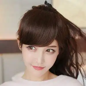 假刘海中分斜刘海图片