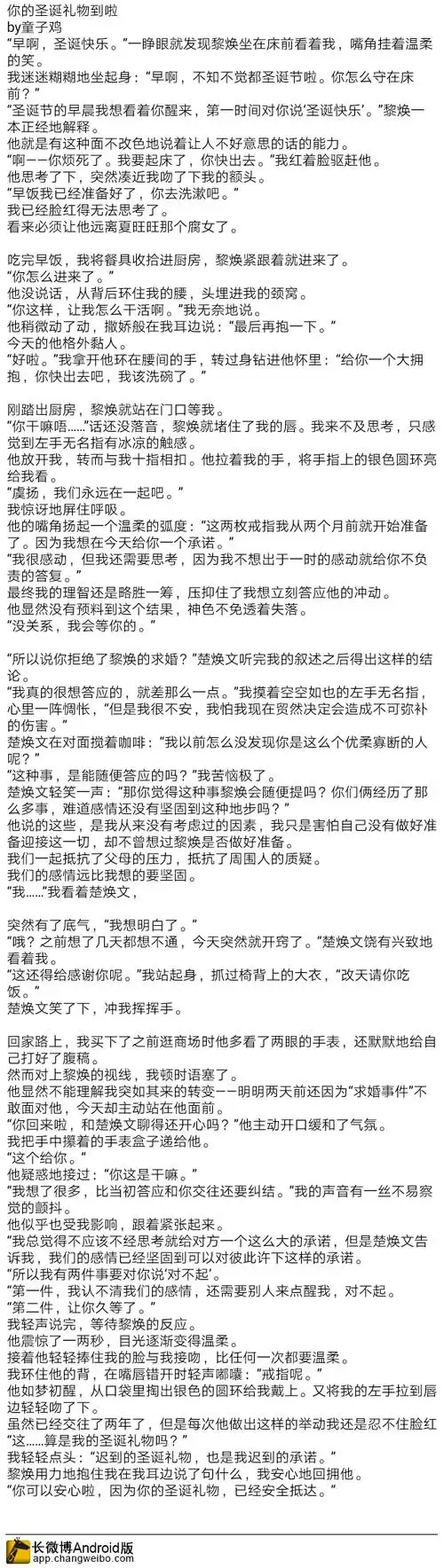 圣诞快乐鸭一篇小小小甜文