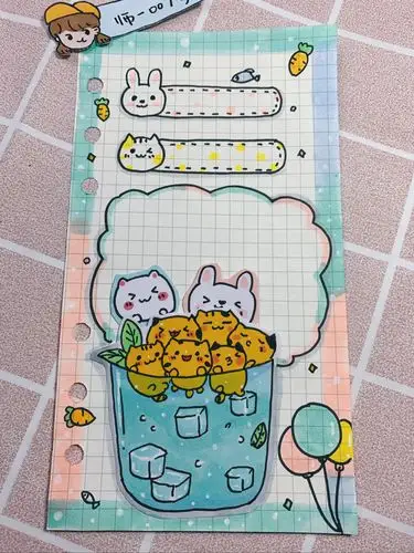 书签简笔画手帐排版