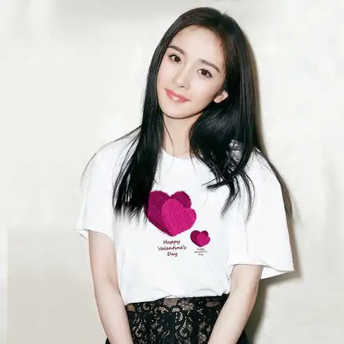 韩国代购女装潮牌杨幂同款衣服爱心印花短袖t恤女夏季休闲上衣白