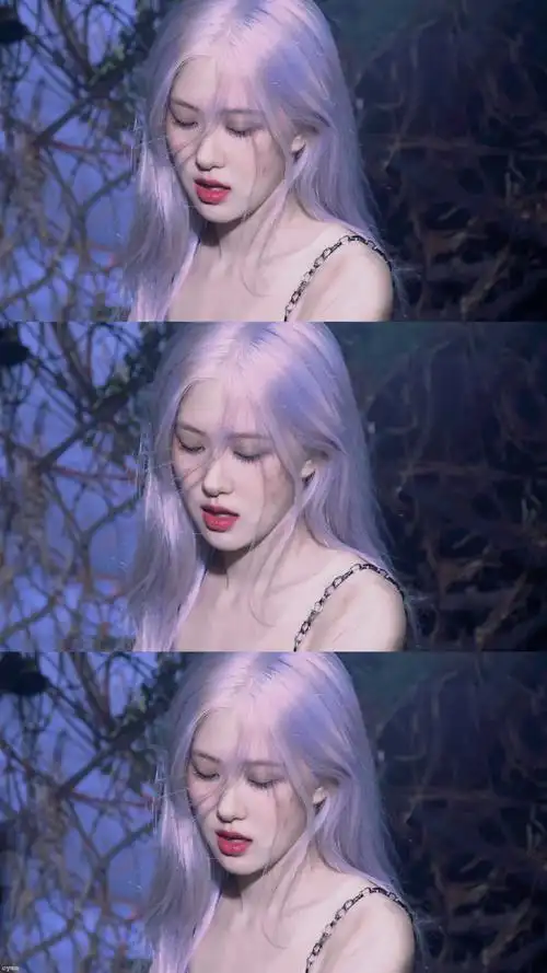 blackpink新歌初舞台##rose蓝发