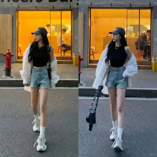 夏日牛仔短裤搭配攻略,针对身材去选款,轻松变身时髦精