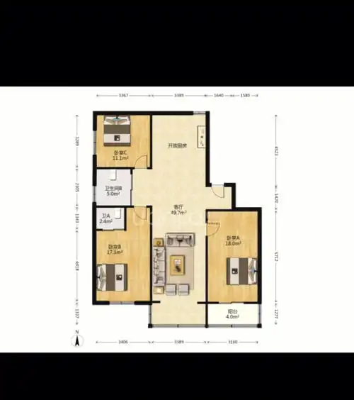 低价一环地铁旁双学区三室两厅两卫