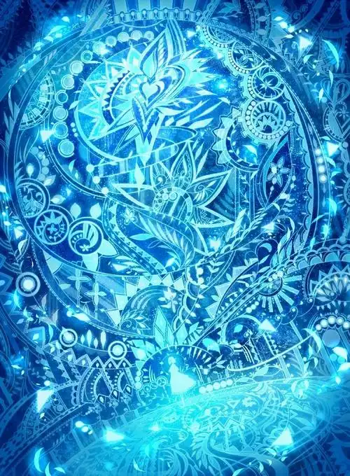 二次元场景区冷色调蓝色系梦幻意境空灵本图出自画师防人p站插画唯美