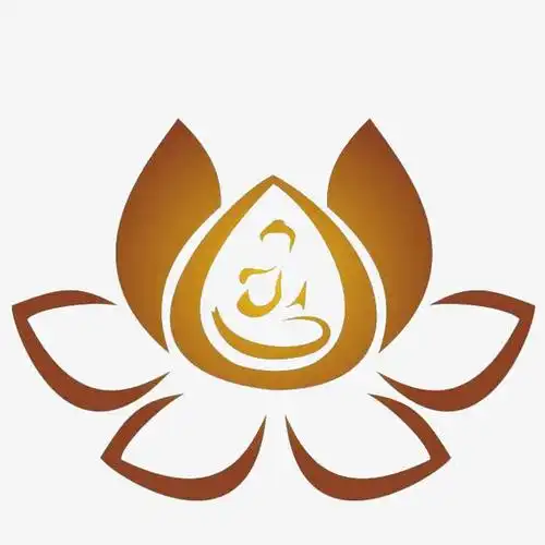 棕色莲花佛教logo