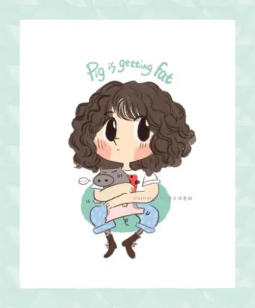 看到宋茜的新发型,涂个羊毛卷与小猪