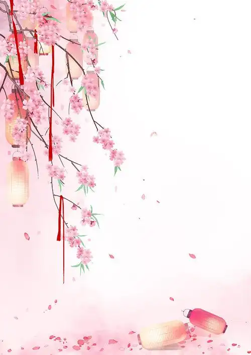 「 古风桃花背景 」 图源:点意画