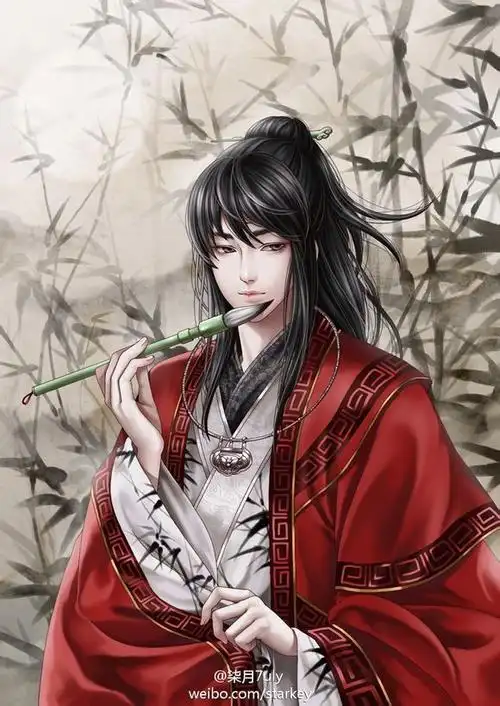 【古图专帖】——『美男系列』——红衣男子_古风图片吧_百度贴吧