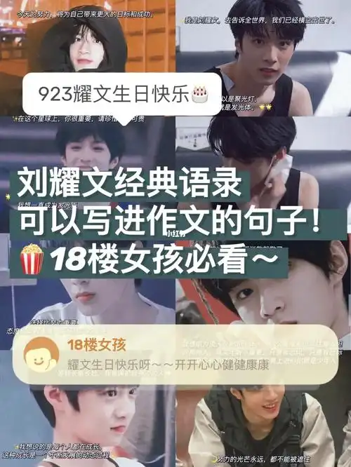 刘耀文经典语录73可以写进作文的句子