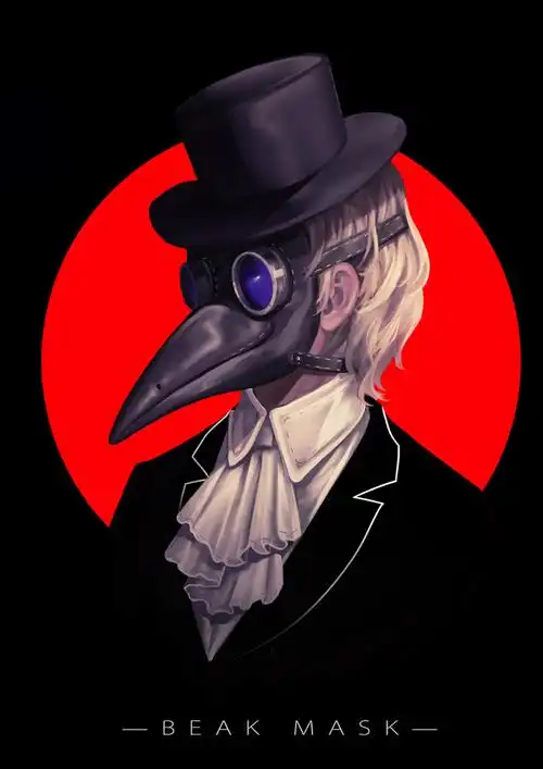 jc  11月18日 13:32   关注   同人图 插画 壁纸 | 鸟嘴面具 | 半次元
