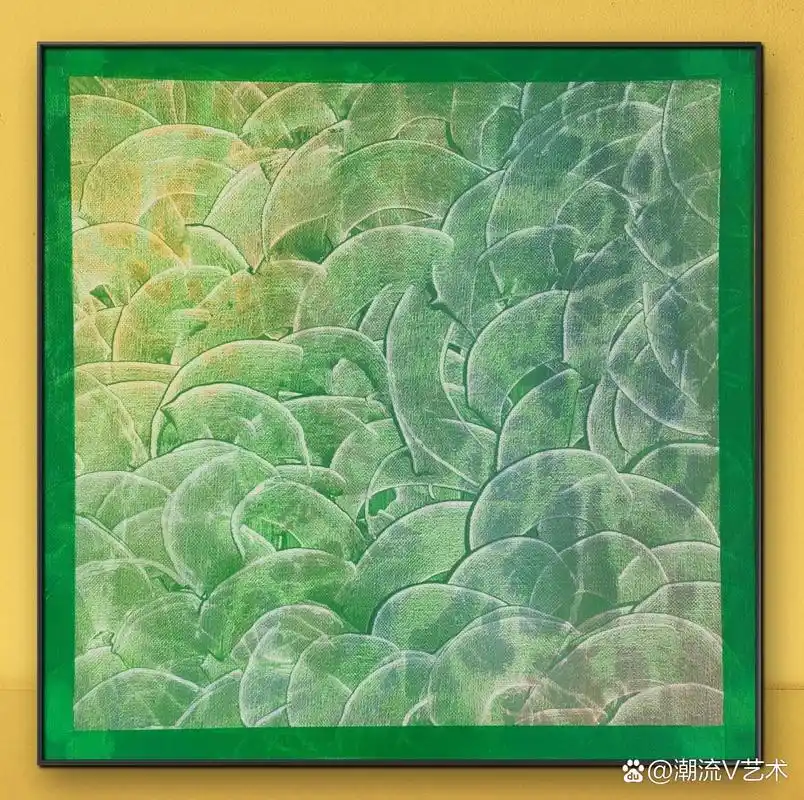 (青葱岁月)装饰画纯手绘,实木内框,丙烯肌理画综合材料,仅此一幅!