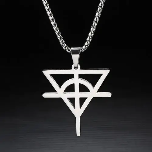 华晨宇花花火星人hcy标志logo吊坠 潮人男女个性蹦迪钛钢项链挂件