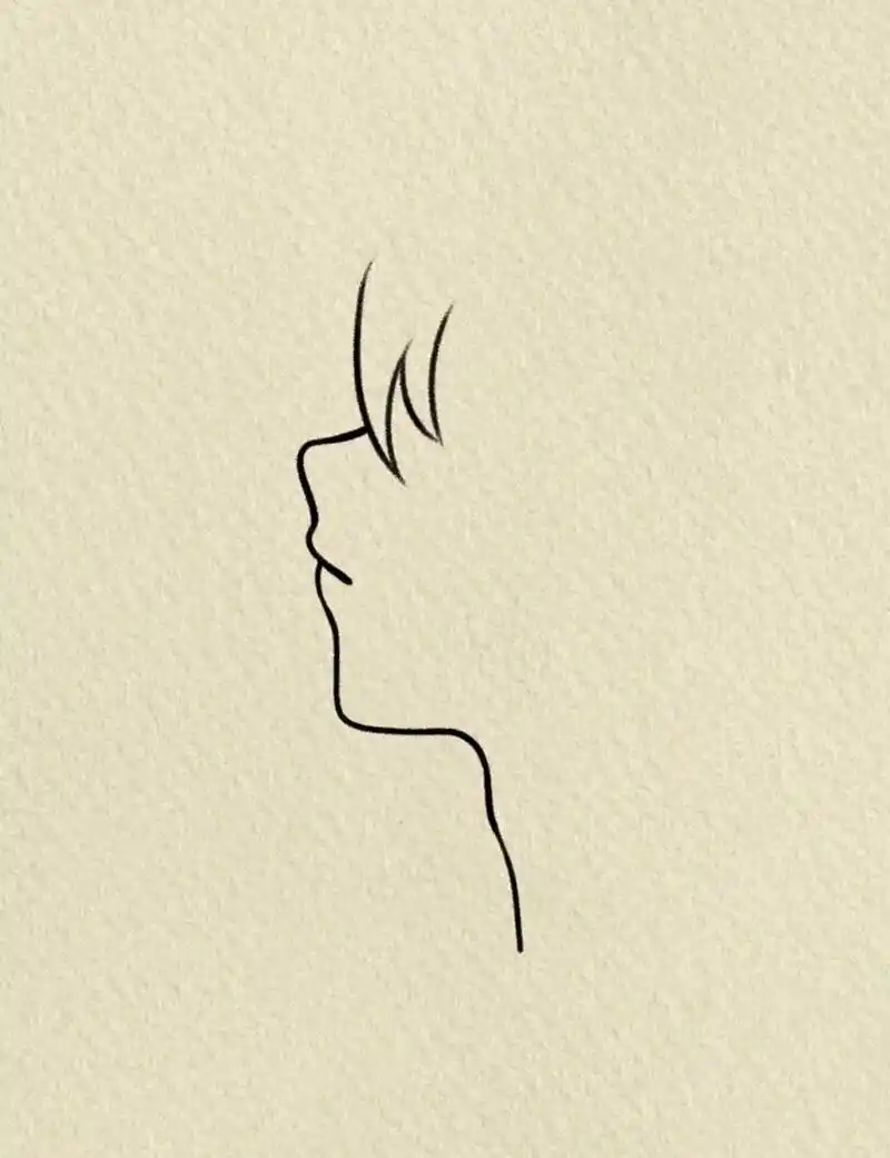 男生头像# #男头# #侧脸# #寻找小红书绘画大神# #画画的日常# #简笔