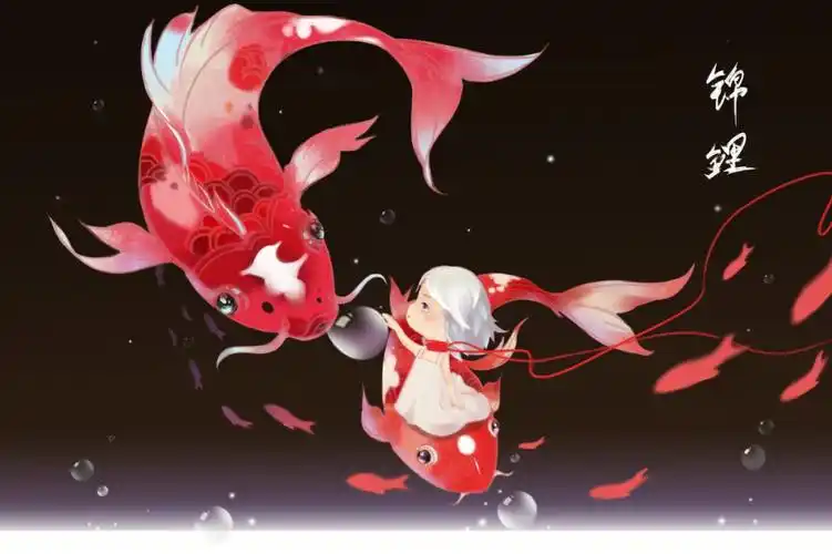 锦鲤转运插画分享