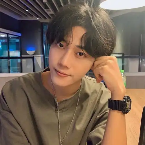 中分假发男短发日系帅气男士蓬松修脸微卷自然短卷发学生全头套式