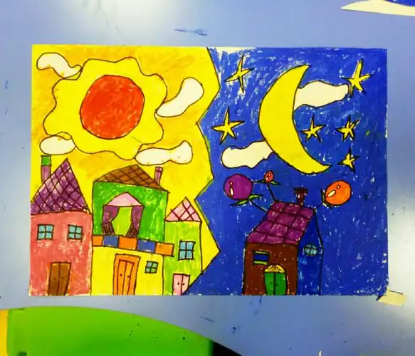 《白昼与黑夜》 我们生活的地球,有白昼,有黑夜,先观察了地球白天与