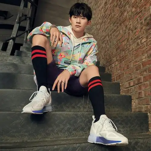 三叶草originalszx2k易烊千玺同款爆缓震运动鞋白绿底43