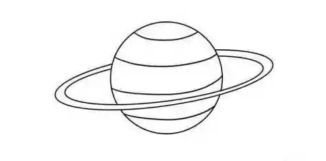 涂色银河系星球简笔画图解教学 彩色可爱星球简笔画怎么画