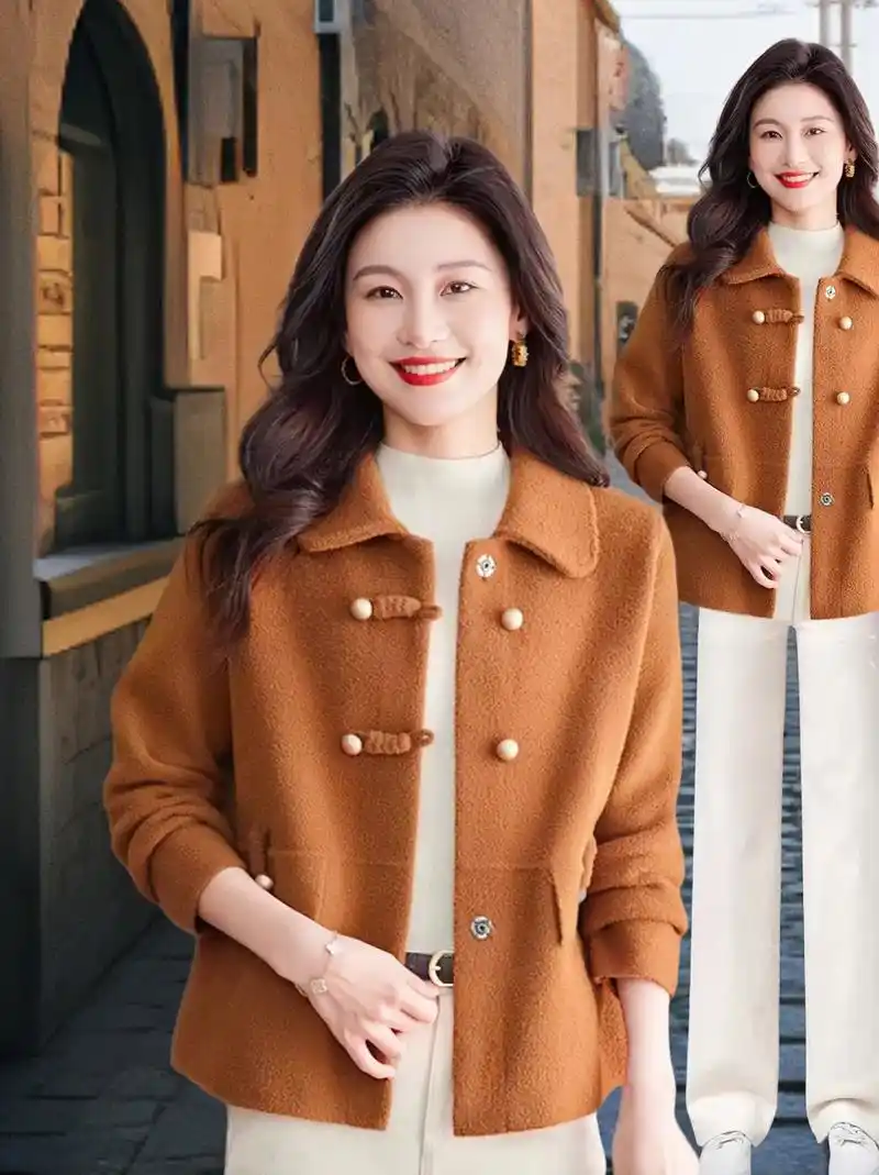 2024春秋新款翻领气质高档女装外套.#图文扶持计划入口 这 - 抖音