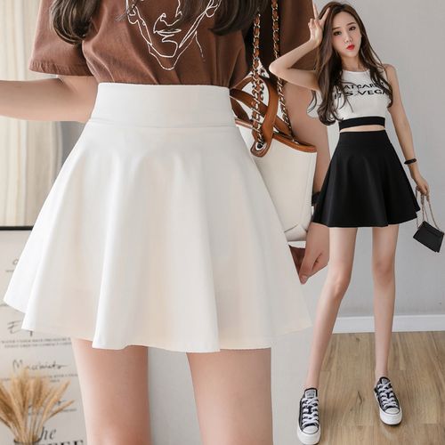 百褶裙短裙女夏2022新款小个子高腰显瘦a字黑色半身裙垂感伞裙夏