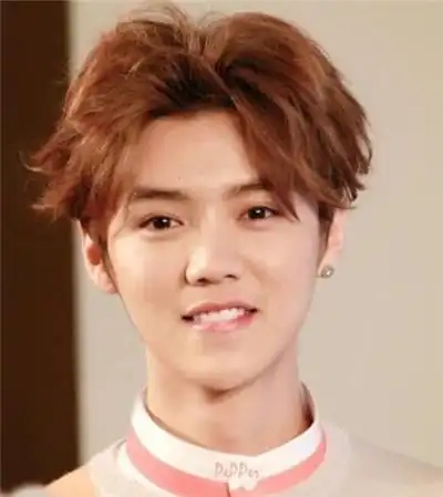 烫发发型男中分