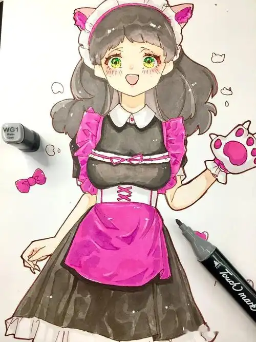 t馆绘画小课堂:【马克笔】猫女