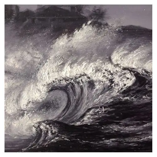 李玲姬《海浪情》布面油画