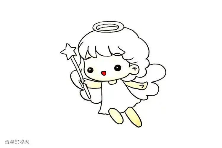 可爱小天使怎么画