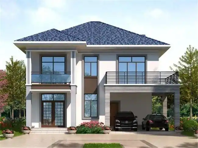 农村二层带车库小别墅图片大全想建房的都收藏了